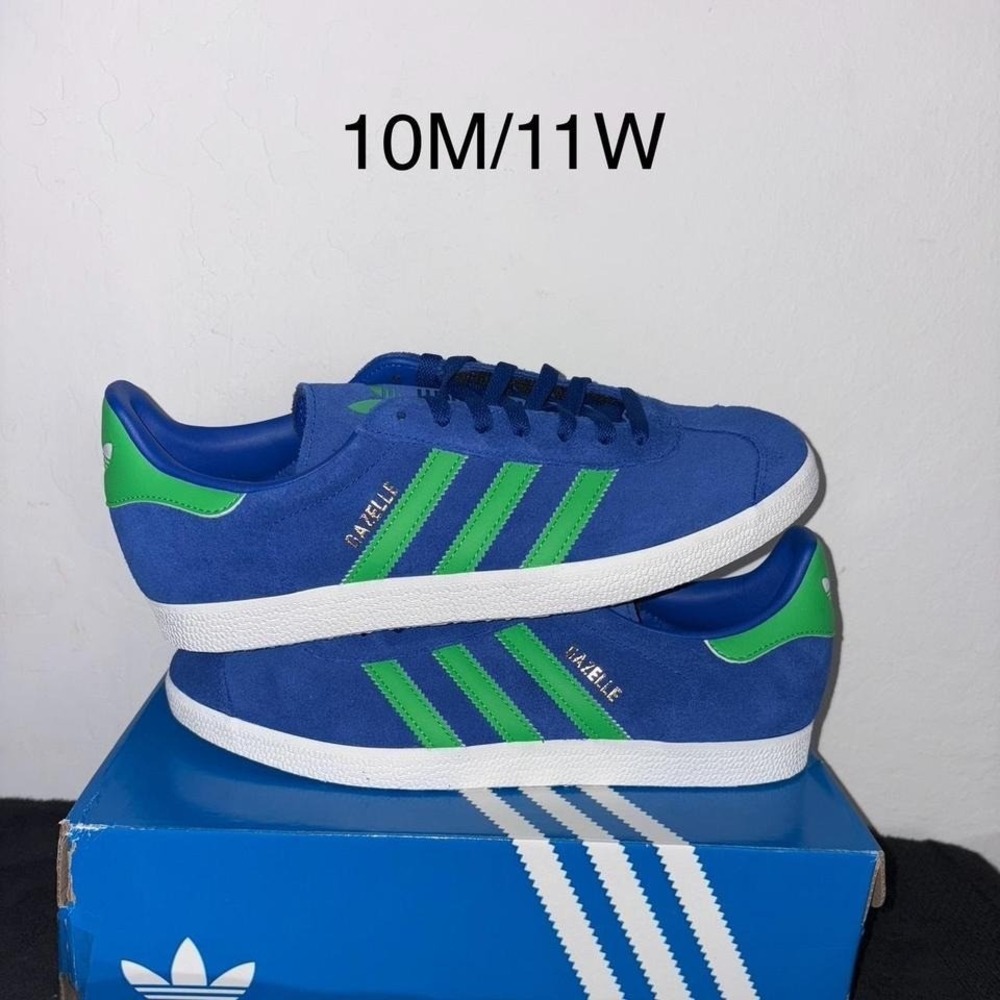 Adidas Gazelle – Royal Blue / Green – Size 10M / 11W – OG Box